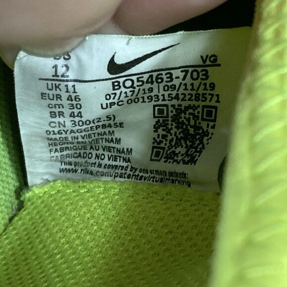 Nike Mercurial Superfly 7 Club MDS MG -Men's 12 -Lemon Venom Aurora- BQ5463-705 - Picture 10 of 10